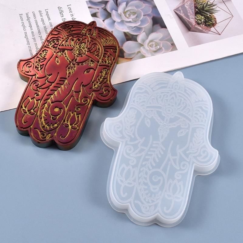 Aroma Plaster Silicone Mold Handicrafts Soap Candle Resin Casting Mold DIY Handmade Cool Hand of Fatima Ornaments Mold