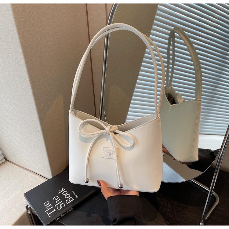 Premium Bag New Summer Versatile Shoulder Underarm Bag Bow Commuter Bucket Bag