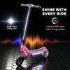 Electric Scooter for Kids, Foldable E Scooter for Age Age 6+ with LED Display, RGB lights, Up to 16km/h, Pink