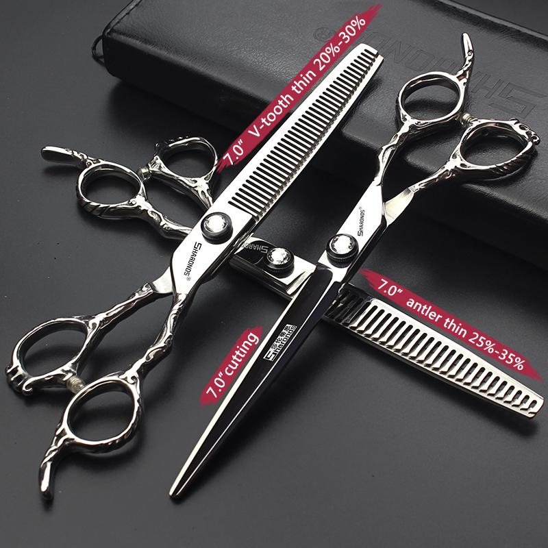 Hairdressing Cutting Scissors Hair Styling Tools 6/6.5/7 inch Salon Scissors Set 440C Barber Shears 10 25 40 50 Thinning Rate