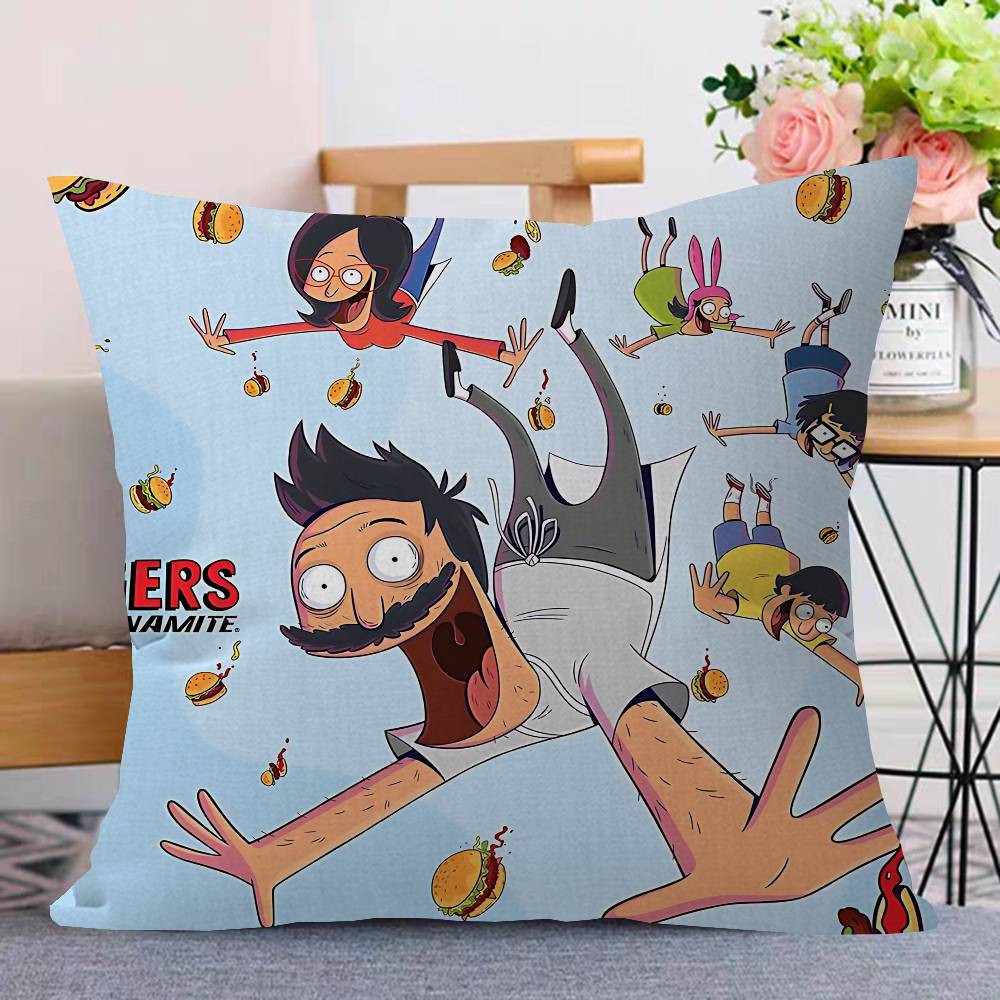 Bobs-Burgers Anmie Cushion Cover Inches Farmhouse Decor Home Throw Pillow Covers For Couch Decorations