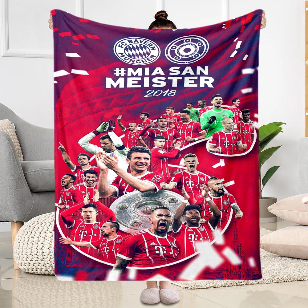 Bayern Munich Blanket Durable Comfort Suitable for Seaside Bedding Livingroom All-Season Use Modern Perfect Gift for Relatives and Friends
