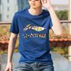 Li Ning Sports Loose Round Neck Breathable Casual T-Shirt Men Tops Blue AHSS843-3