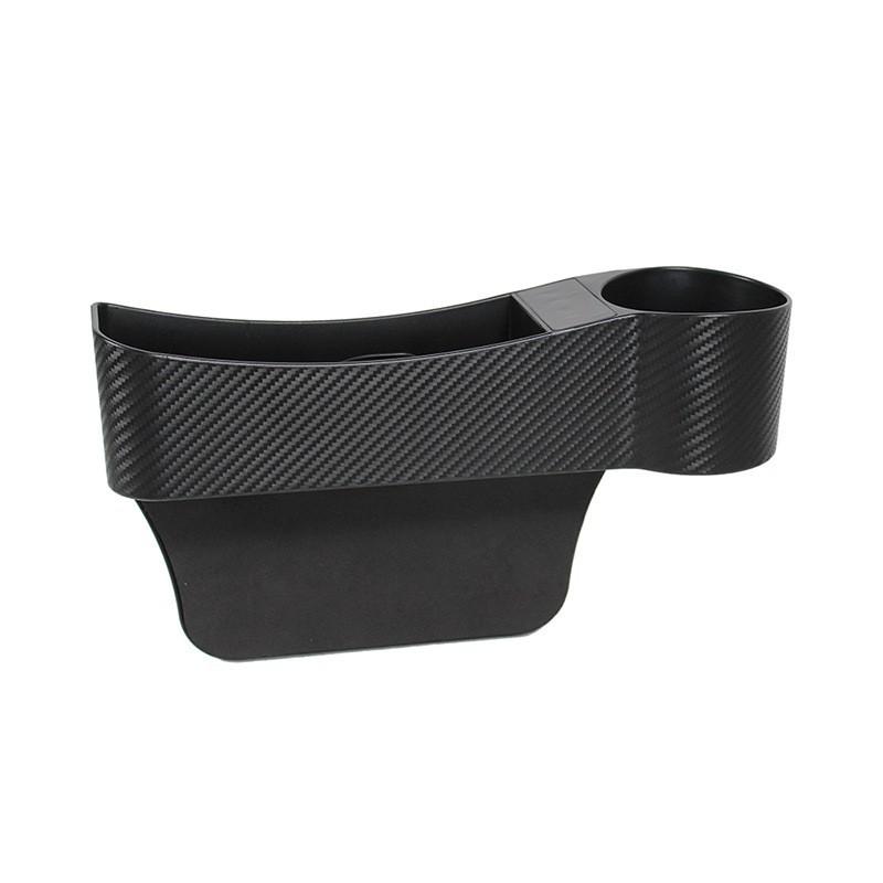 Car Seat Crevice Storage Box Universal Side Cup Holder Organizer Seat Gap Slit Phone Card Pocket Catcher Interior Accessories