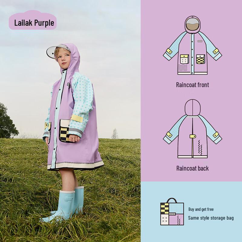 Kocotree Kids' Split Raincoat with Backpack Space