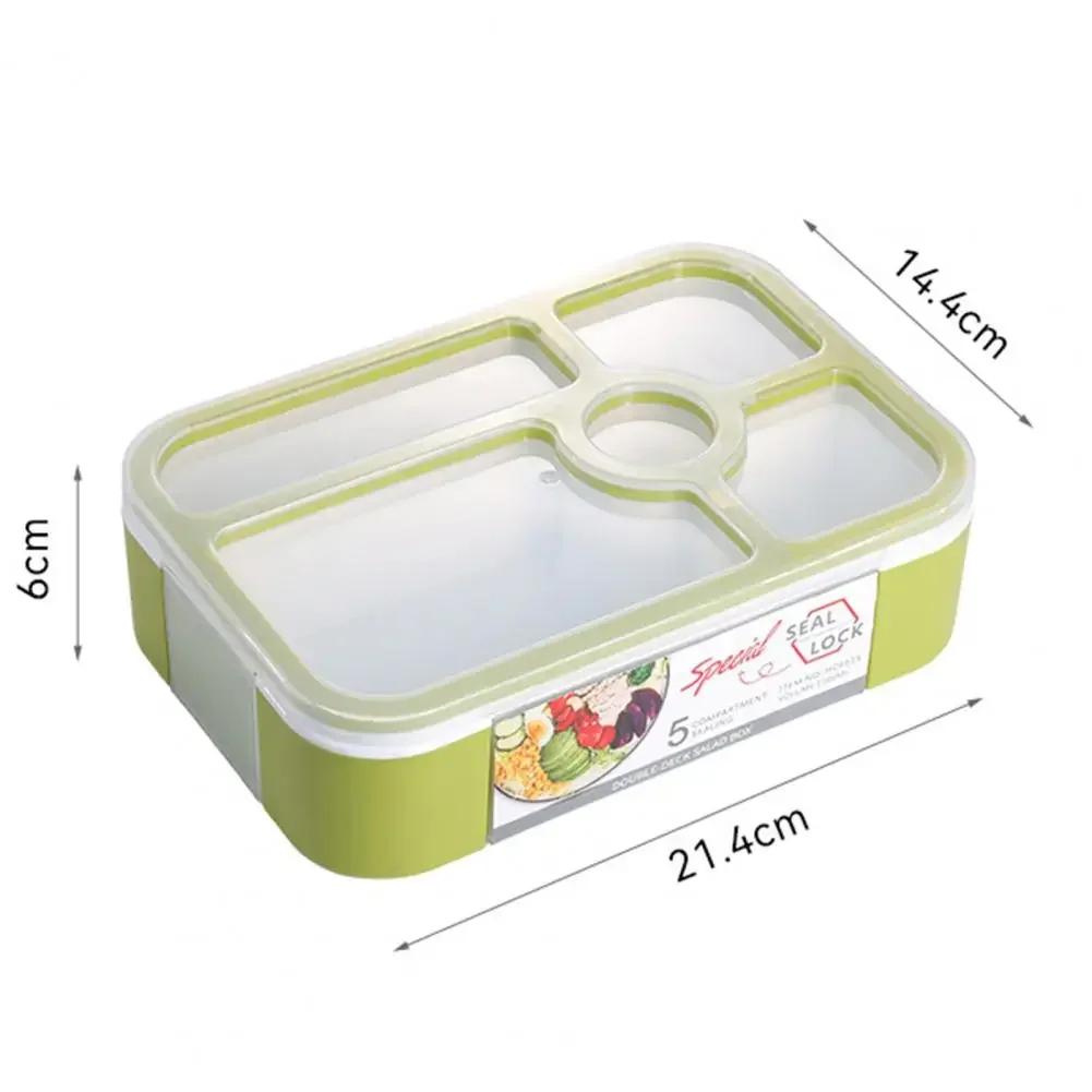 Picknick-Salat-Lunchbox Mikrowellengeeignet Studenten-Sandwich Versiegelte Lunchbox Bento-Box Kinder-Lunchbox Haushalts-Meal-Prep-Behälter