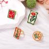 Photo Frame Ethnic Style Ring Irregular Rotundity Vintage Zinc Zinc Alloy Geometric Ring Women Accessories