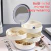 Rotating Multi-Layer Jewelry Box Elegant Ear Accessory Organizer for Living Room, Bedroom, and Study Dust-Proof, Modern Simplicity Design