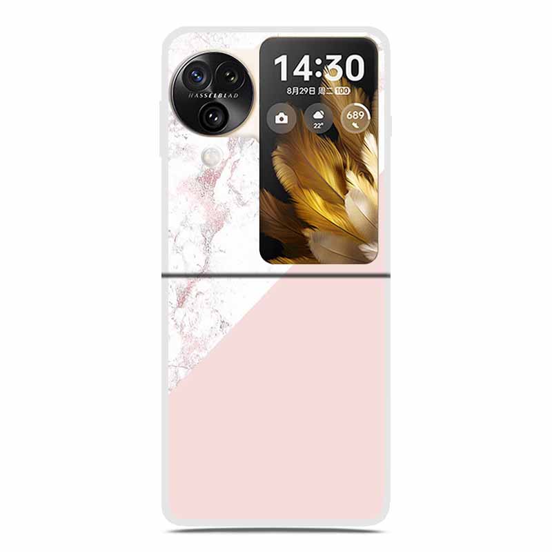 For Oppo Find N3 Flip 5G Cases Clear 6.8" Marble Hard TPU Back Cover For Oppo Find N 3 Flip Phone Cases Coque Fundas Bumper Etui