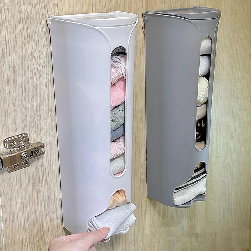 Nástěnný úložný box na spodní prádlo, samolepicí, prostorově úsporný, dávkovač odpadkových pytlů, jednoduchý styl, prachotěsný