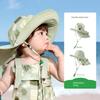 Shawl Attachment Double Sided Kid Sunhat Cotton Baby Shading Hat Cute Sand Beach Sun Hat  Picnic