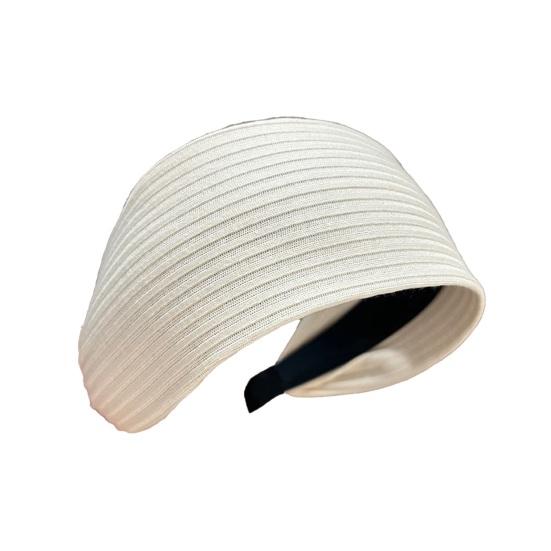 

Women Headband Vertical Pit Texture Soft Fabric Wide-Brimmed Hair Hoop Autumn Winter Makeup Washing Face Hair Accessory