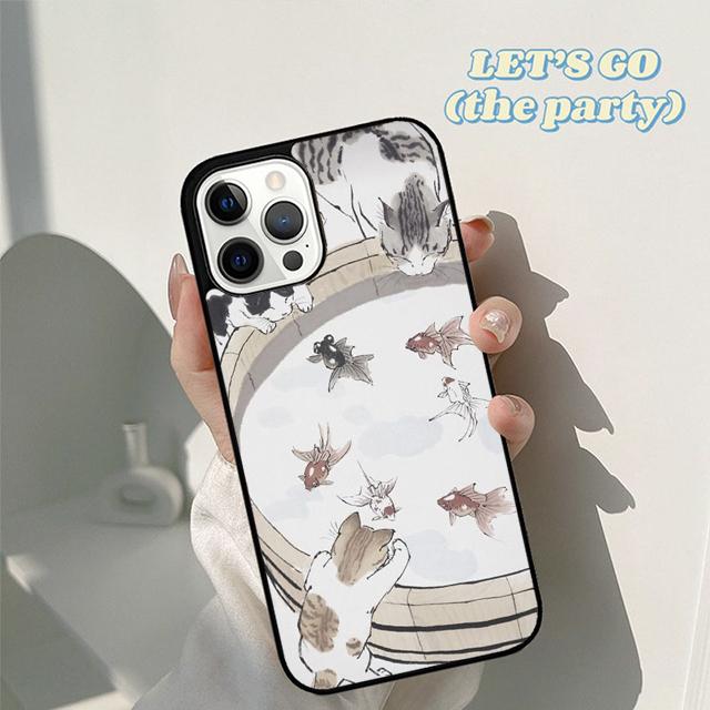 Autumu Japanese Cat Culture Aesthetic Art Phone Case Cover for iPhone 17 Air 16 16e 15 12 11 13 14 Pro Max Plus Coque