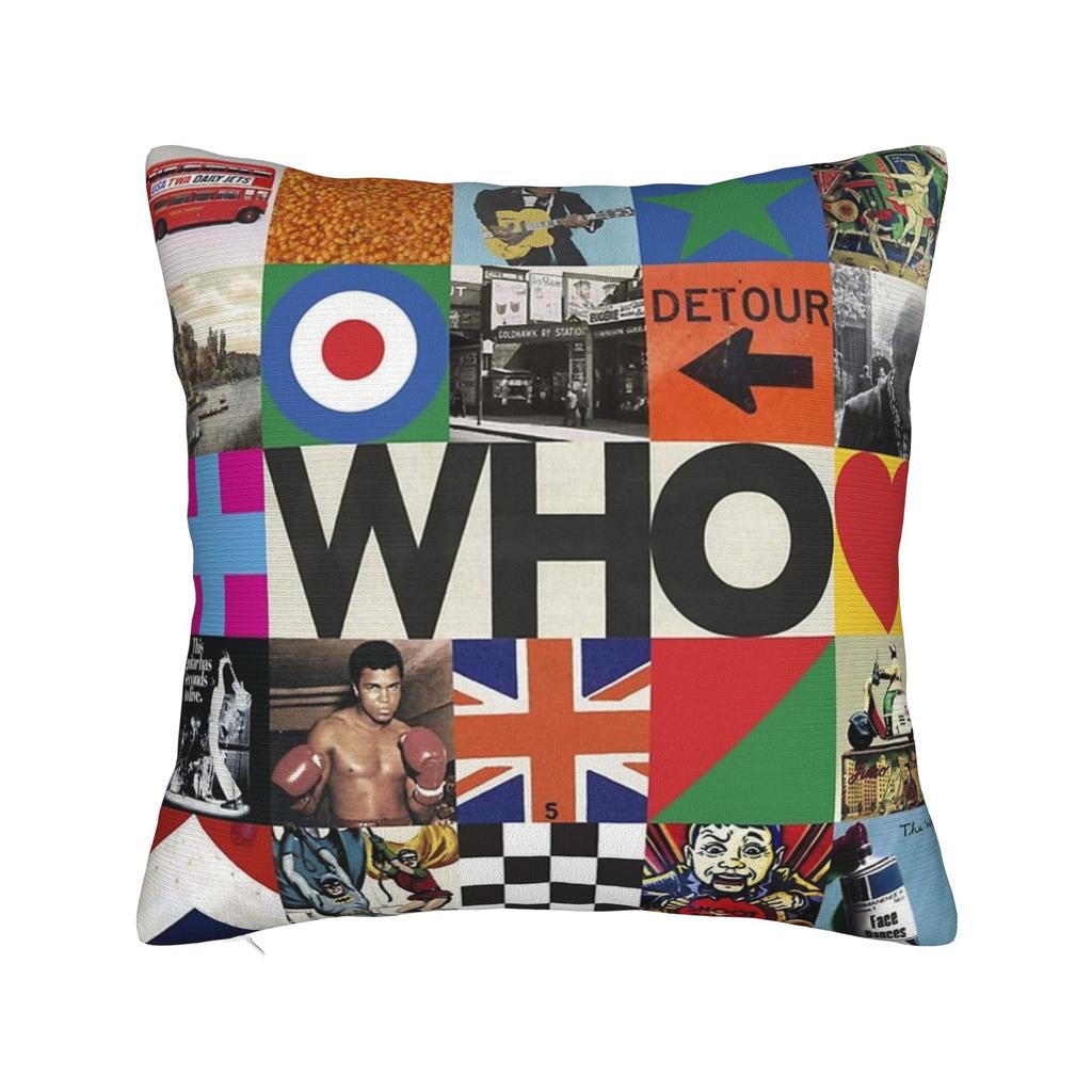 The Who Rock Band Fans Gift Printed Pillowcases Cushion Cover  Throw Pillow Cover Soft and Sweet Home Decor Square Multi Size