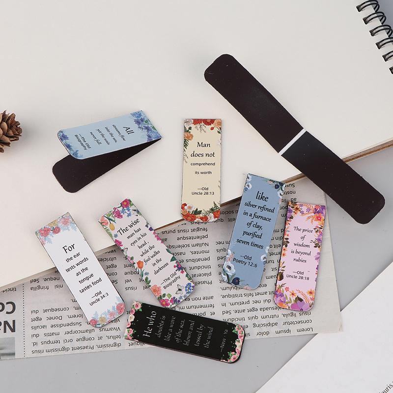 12Pcs Aesthetic Motivational Bible Quotes Paper Bookmarks Diy Students Readers Page Markers Library Office Page Marking