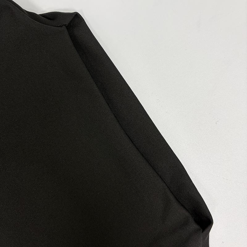 Women's Slim-Fit Pleated Dress: Long Sleeve, Waist-Cinching, Solid Color, Hip-Hugging Design