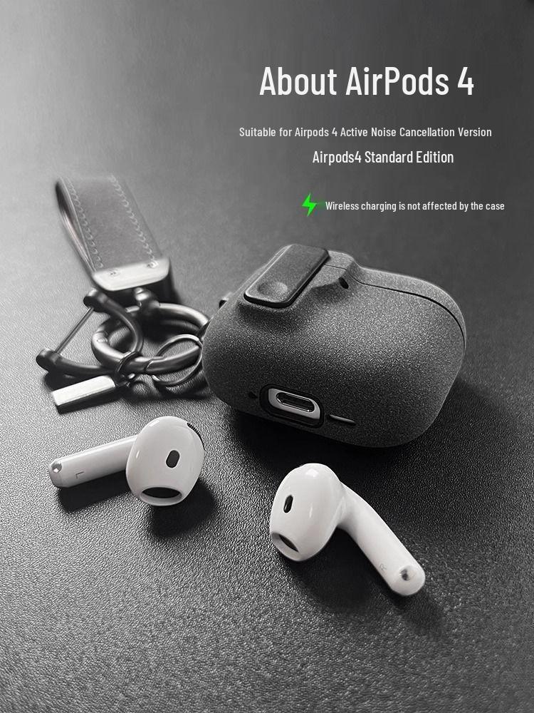 Custodia protettiva per AirPods 4/Pro 2/3 con fibbia