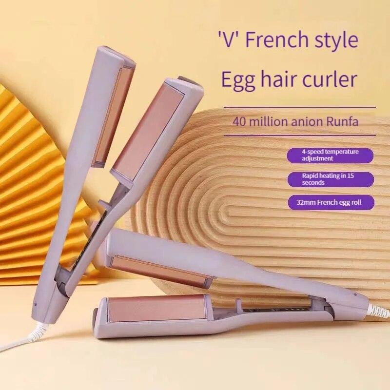 32Mm Electric Curling Iron Automatic Lambswool Curling Tool Long Lasting Styling French Styling Rotating Anti-Flame Design