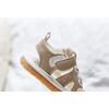 Baby shoes squeaky shoes summer new cartoon bear closed-toe sandals 1-2 years old soft sole walking shoes