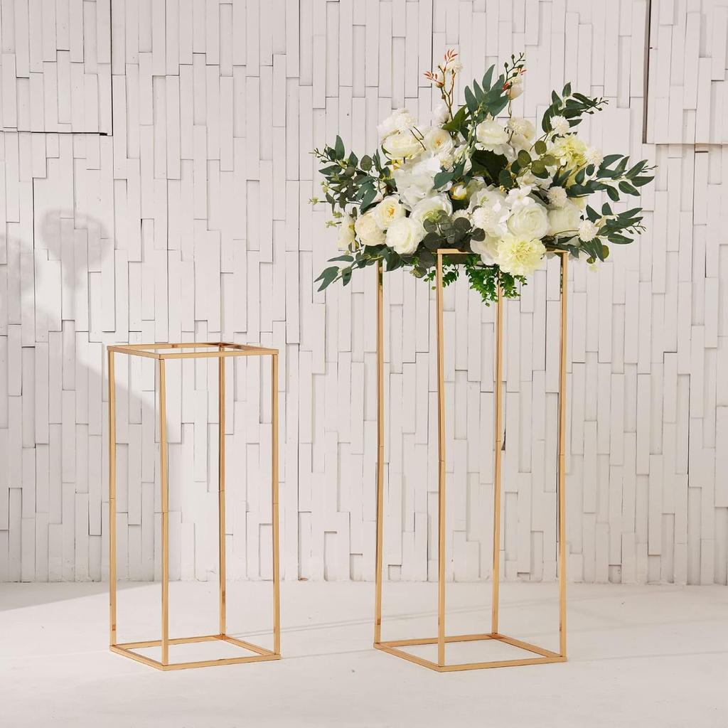 23.6inches Tall Gold Wedding Flower Vase,5pcs Flower Stand Centerpieces for Party Table Decoration