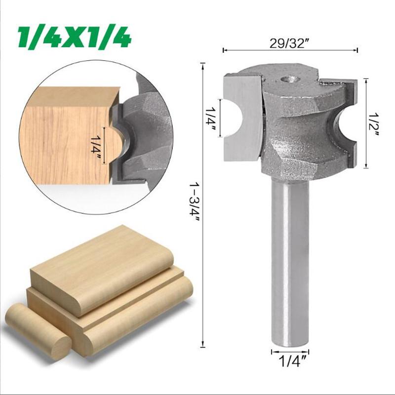 Half Round Side Cutter Bit Half Round Side Cutter Bit Woodworking Bit 1/4inch 1/2inch Shank