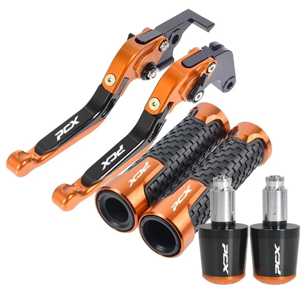For Honda PCX 125 PCX125 PCX150 Motorcycle Adjustable Folding Brake Clutch Levers Handgrip Handlebar Grips Ends Accessories