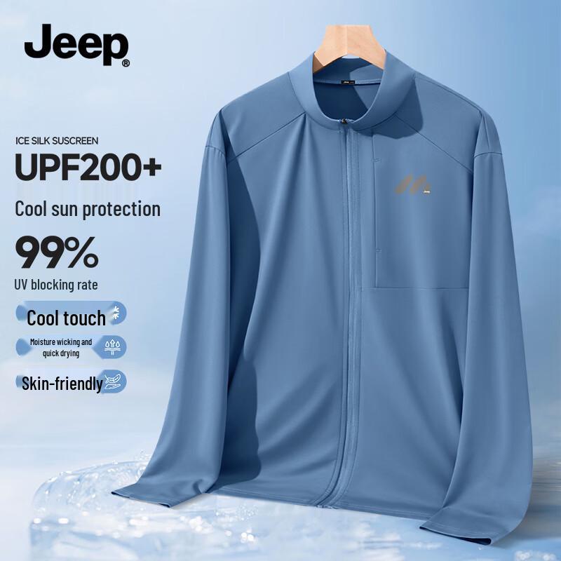 

Jeep Men s Ice Silk UPF 50+ Sun Protection Jacket L