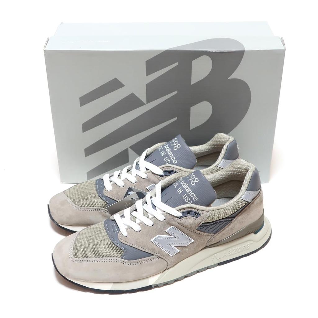 Nowe New Balance U998GR Wyprodukowane w Szerokości D Używane Męskie Sneakersy, USA, Szare, (26,5 cm),