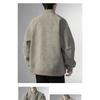 Męska kurtka oversize w stylu high street, moda koreańska, luźna, z klapami, z długim rękawem, kardigan, top