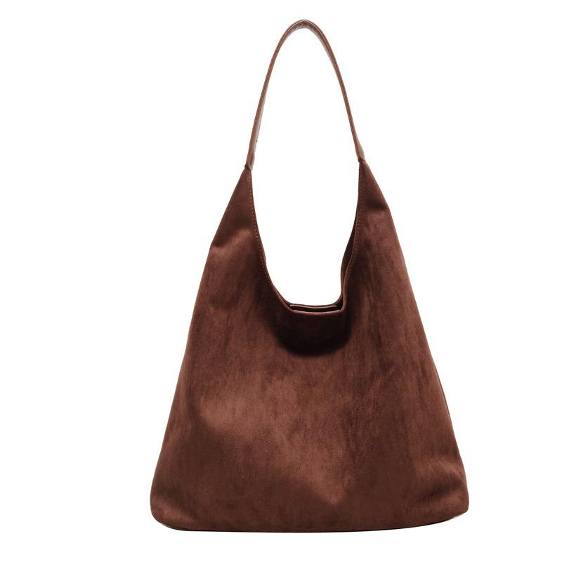 Retro soft-faced suede bread bag women's new summer large-capacity shoulder bag tote bag