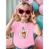 European sizes Number 67 Ice Cream Astronaut Cute Girl Short Sleeve Outfit Summer Girls' Short Sleeve Casual Breathable Comfortable Fashion