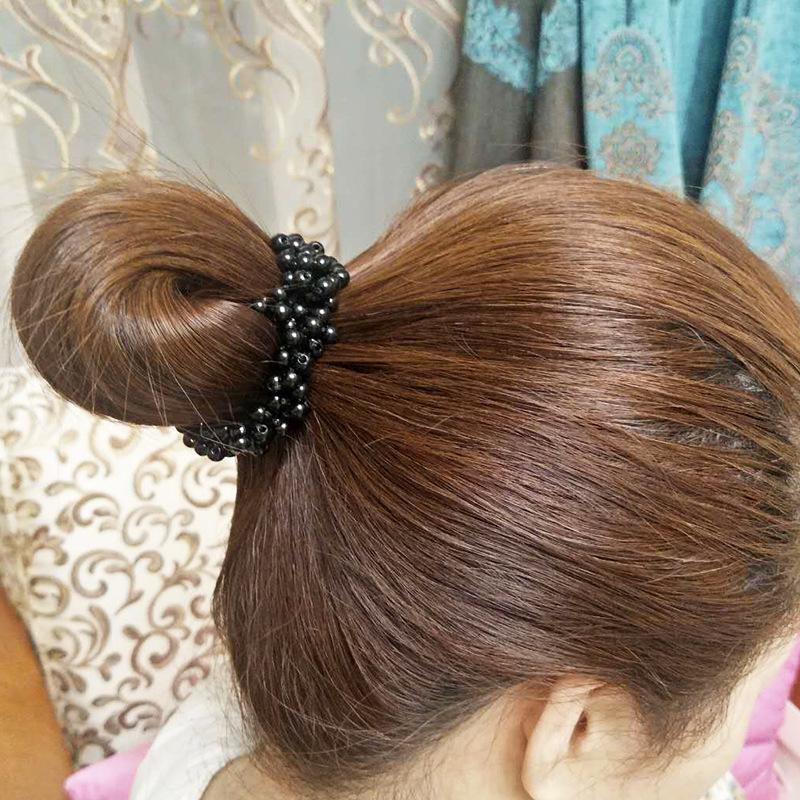 Perlen Haargummi - Blumiges Elastisches Band für Mädchen