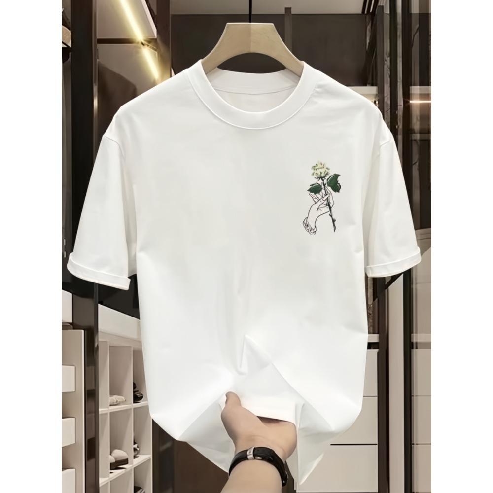 Heavy Cotton Versatile Short-sleeved T-shirt Men's and Women's American Ins Trend Creative Design Print Top T-shirt