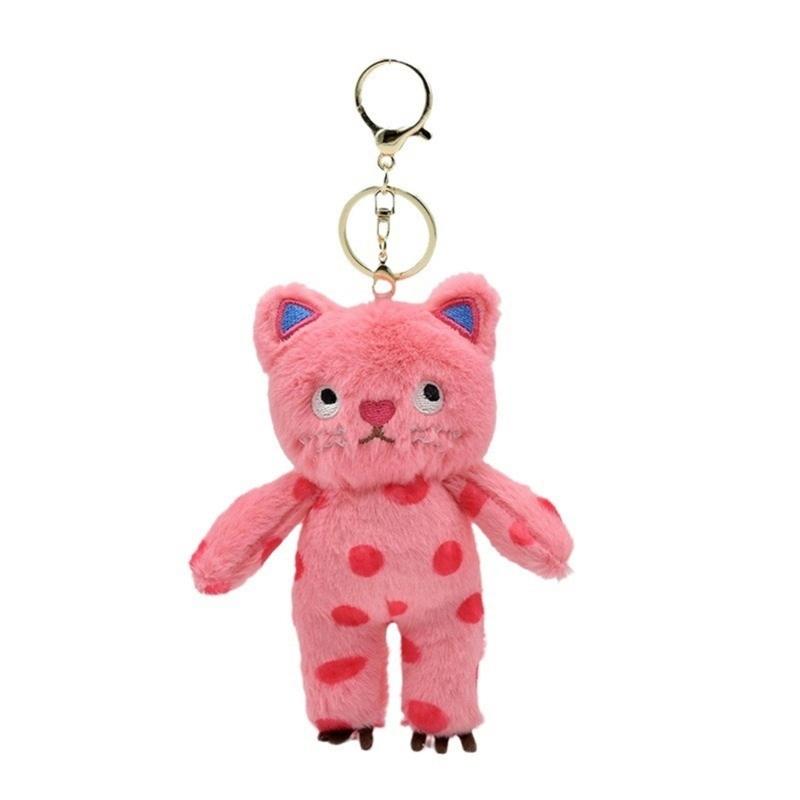 

Милый плюшевый брелок для ключей с кошкой, мультяшная кукла, игрушка, безмолвный брелок для ключей с кошкой для женщин, девушек, пар, сумок, украшений, автомобильных ключей розовый