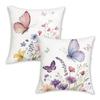 2 pièces Housse de coussin Papillon Gracieux Bohème - Housse de coussin décorée pour canapé de salon, Douce et confortable, Décoration de chambre à coucher