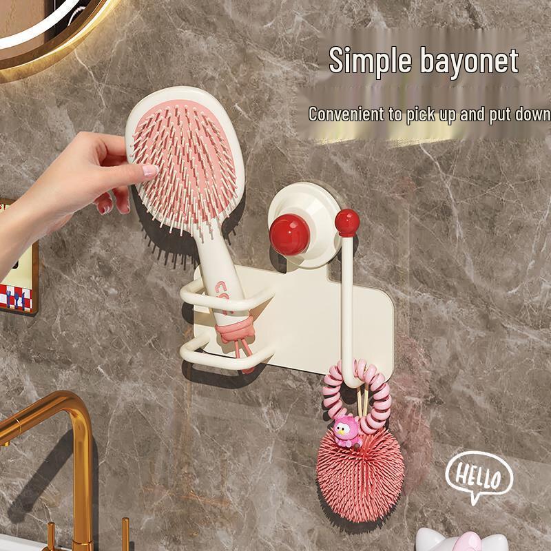 Suction Cup Bathroom Organizer for Combs & Hair Ties
