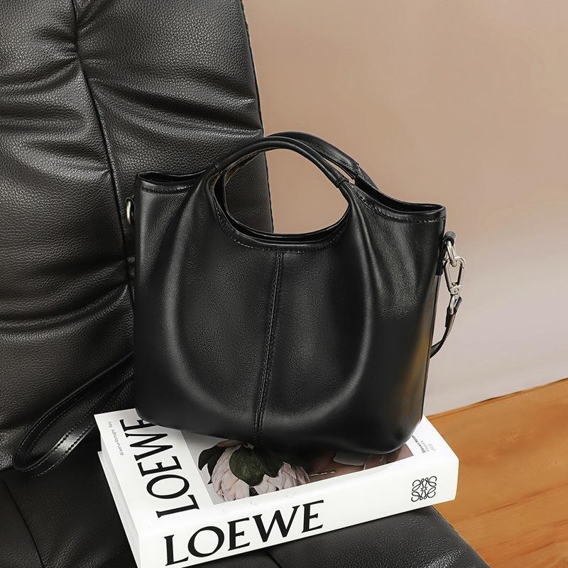 Сумка-ведро для женщин 2025 Новая осенне-зимняя винтажная сумочка Высококачественная женская сумка из натуральной кожи Сумка через плечо Сумка-тоут