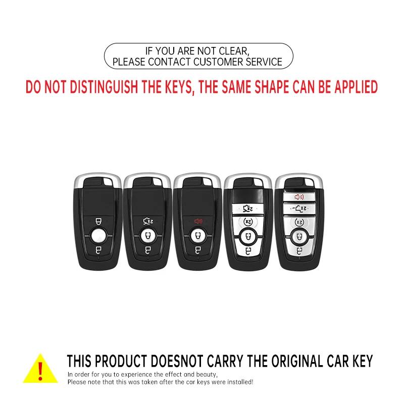 Styling Mouldings Alloy Car Remote Key Case Cover Protect Shell Bag For Ford Edge Fusion Mustang Explorer Escape F150 F250 F350