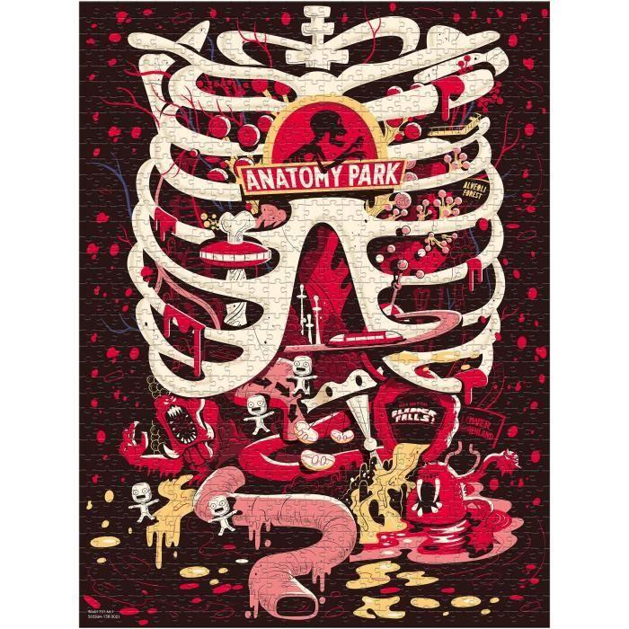 Puzzle rick & morty anatomy park 1000 pièces - winning moves - cinéma et publicité - multicolore