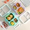 Bento Box Auslaufsichere Lunch-Lebensmittelaufbewahrung mit Stapelbarem Design Tragegriffen Büro Schule für Küche Restaurantgebrauch Lunchbox