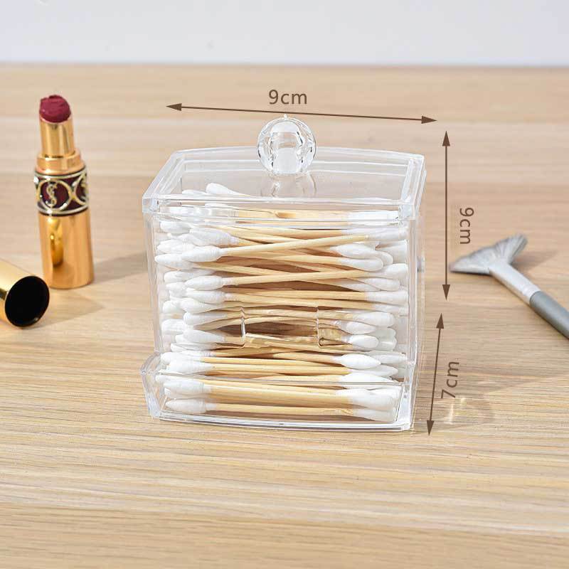 Cotton Swab Storage Box Dispenser Cotton Pad Holder with Lid, Bathroom Storage Container Art Supply Storage Box and Organizer