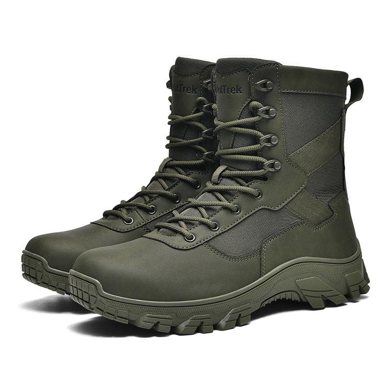 Men s Tactical Combat Desert Hiking Boots – High-Top Military Outdoor Footwear 44