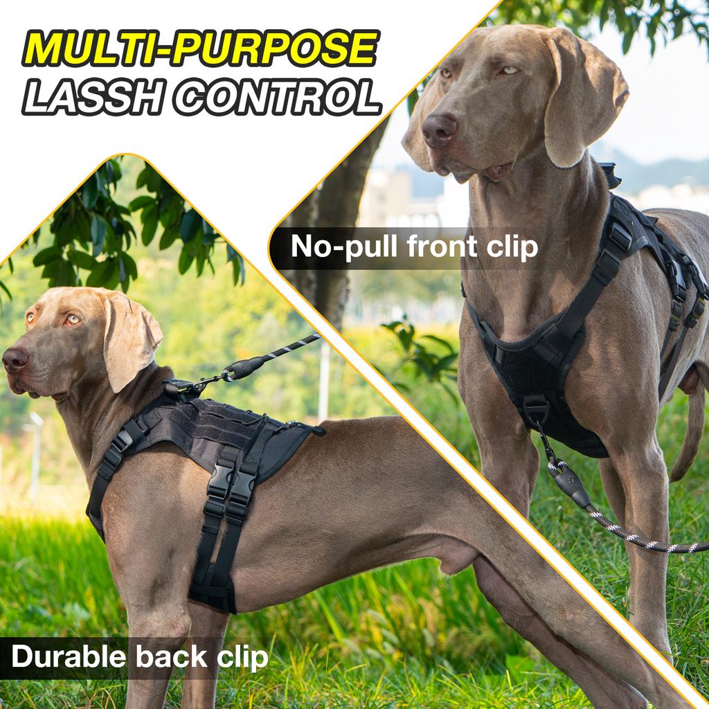 Tactical Chest Strap Large Dog Explosion Proof Outdoor Anti Slip Tank Top Pet Traction Dog Harness Reinforcement Loop Dog Walkin