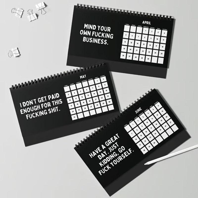 2026 Things I Want To Say At Work Desk Calendar, Funny Office Desktop Flip Calendar With Sarcastic Humorous Quotes