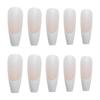 PD-254 Round Art French False Nails - 24 Piece Wearable Manicure Stickers Set