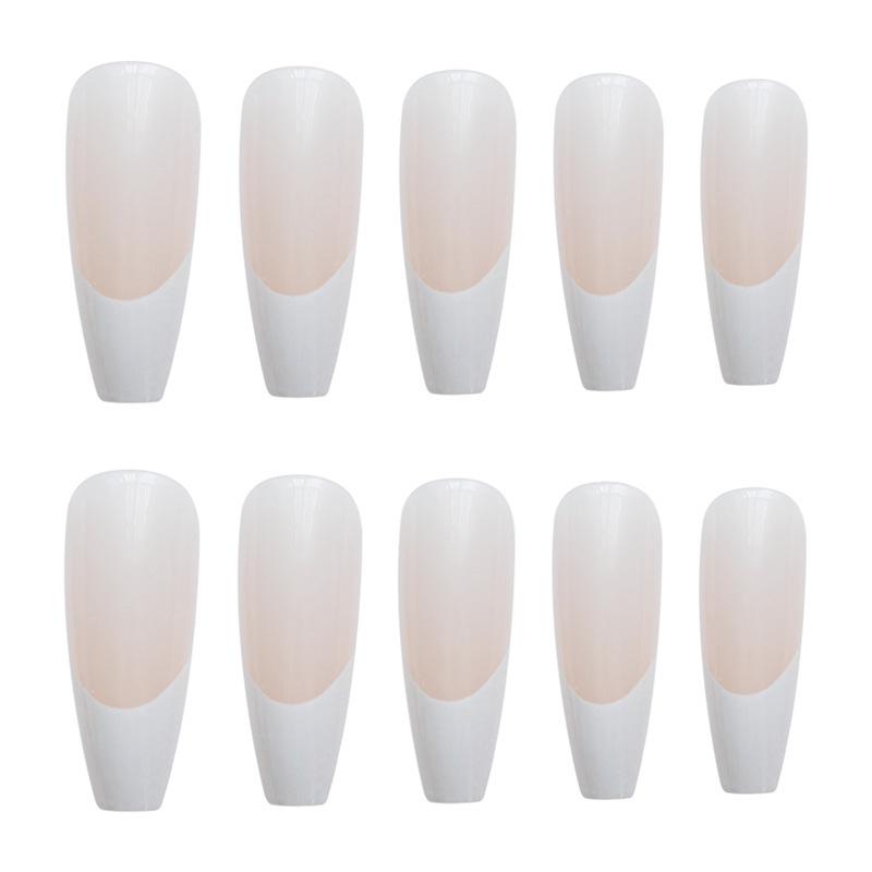 PD-254 Round Art French False Nails - 24 Piece Wearable Manicure Stickers Set