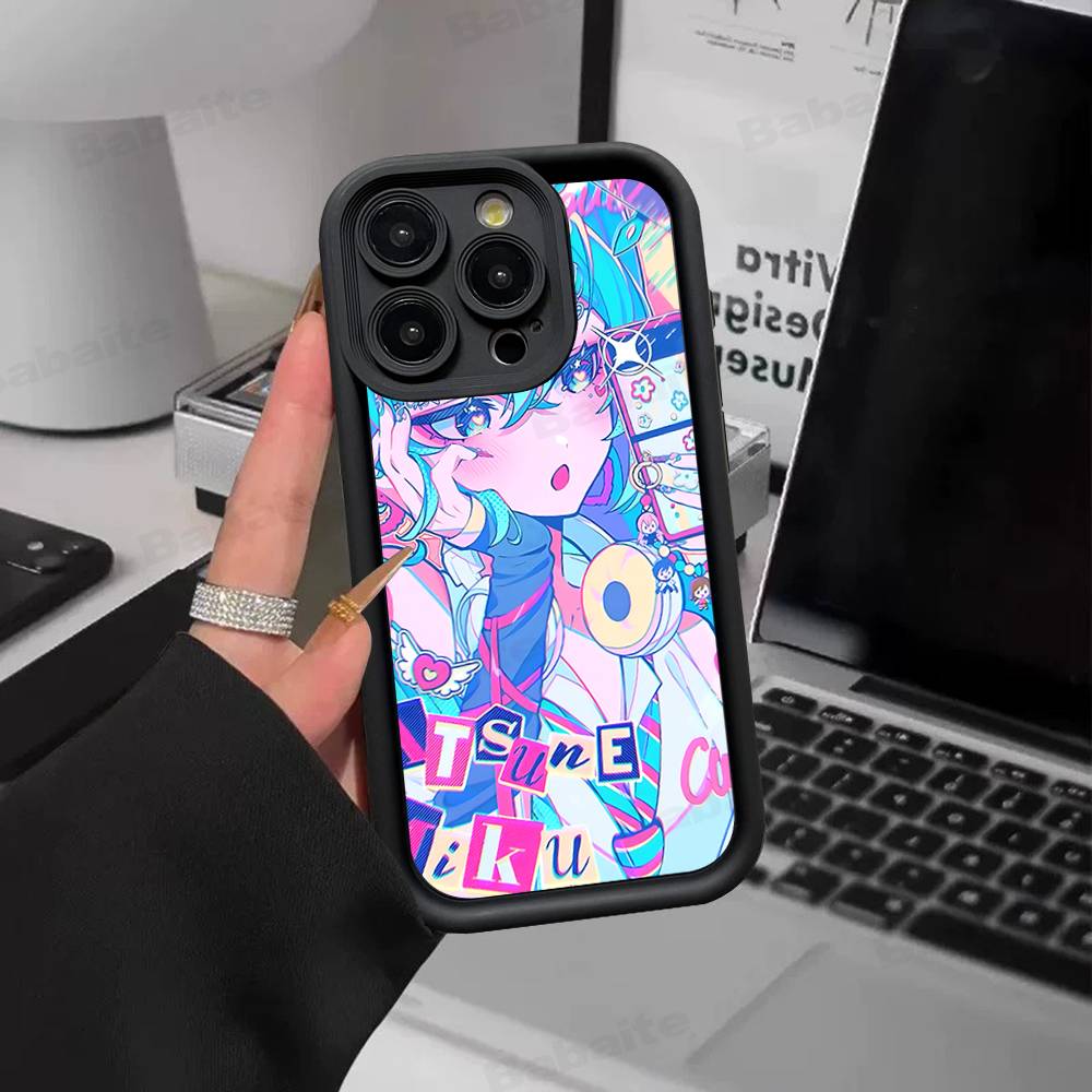 Hatsun M-MikuES Anime For IPhone 17 15 13 12 11 14 Pro Max X XR XS 16 Plus Shockproof Candy Back Cover