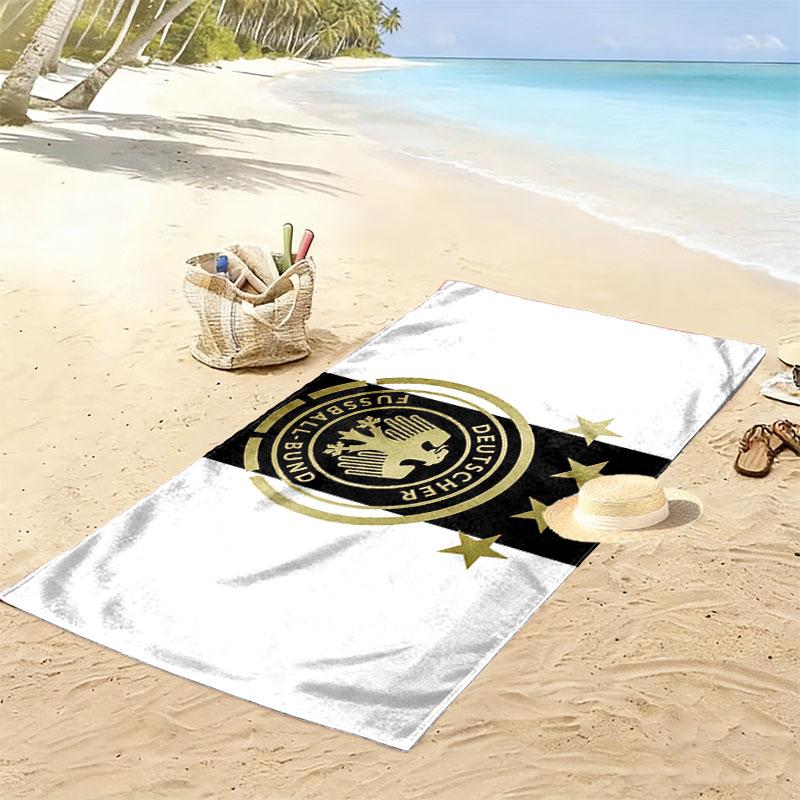 German Football Association Print Beach Towel, Large Soft Quick Dry Towel for Beach Camping Swimming
