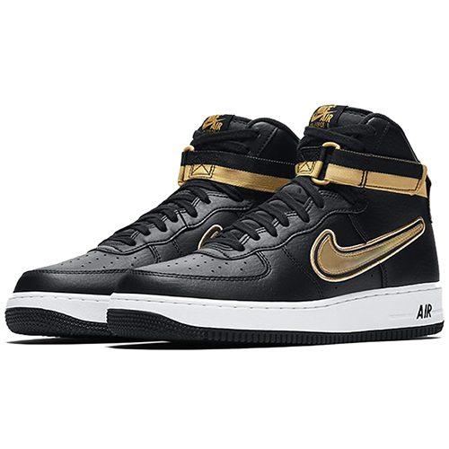 Nike Air Force 1 High Nba Negro Dorado Metálico AV3938-001