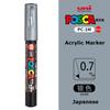 Japan Posca Posterfarbe Markierungsstifte, PC-1M/3M/5M Weiß/Schwarz/Gold/Silber Wasserdichte Farbstifte zum Zeichnen Malen stiften